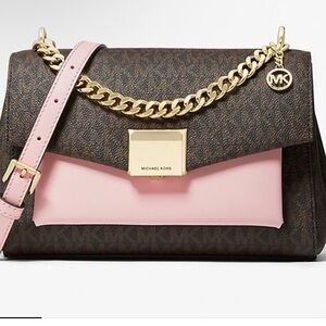 Michael Kors Brown and Pink Women's Bag